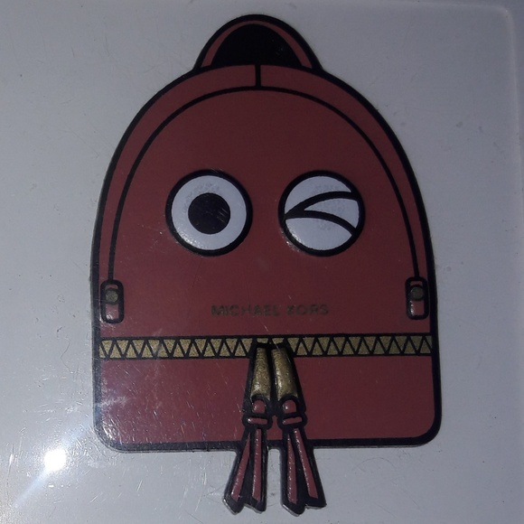Michael Kors Accessories - Michael Kors Wink Wink Leather Bag Sticker Crimson